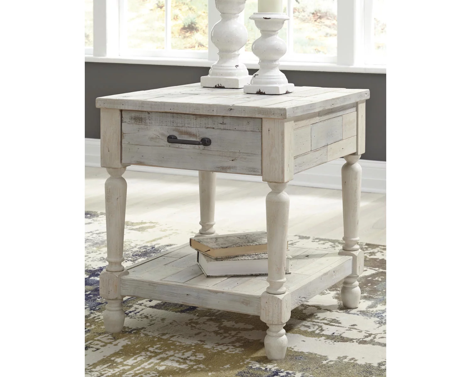 Signature Design by Ashley Casual Shawnalore End Table Whitewash