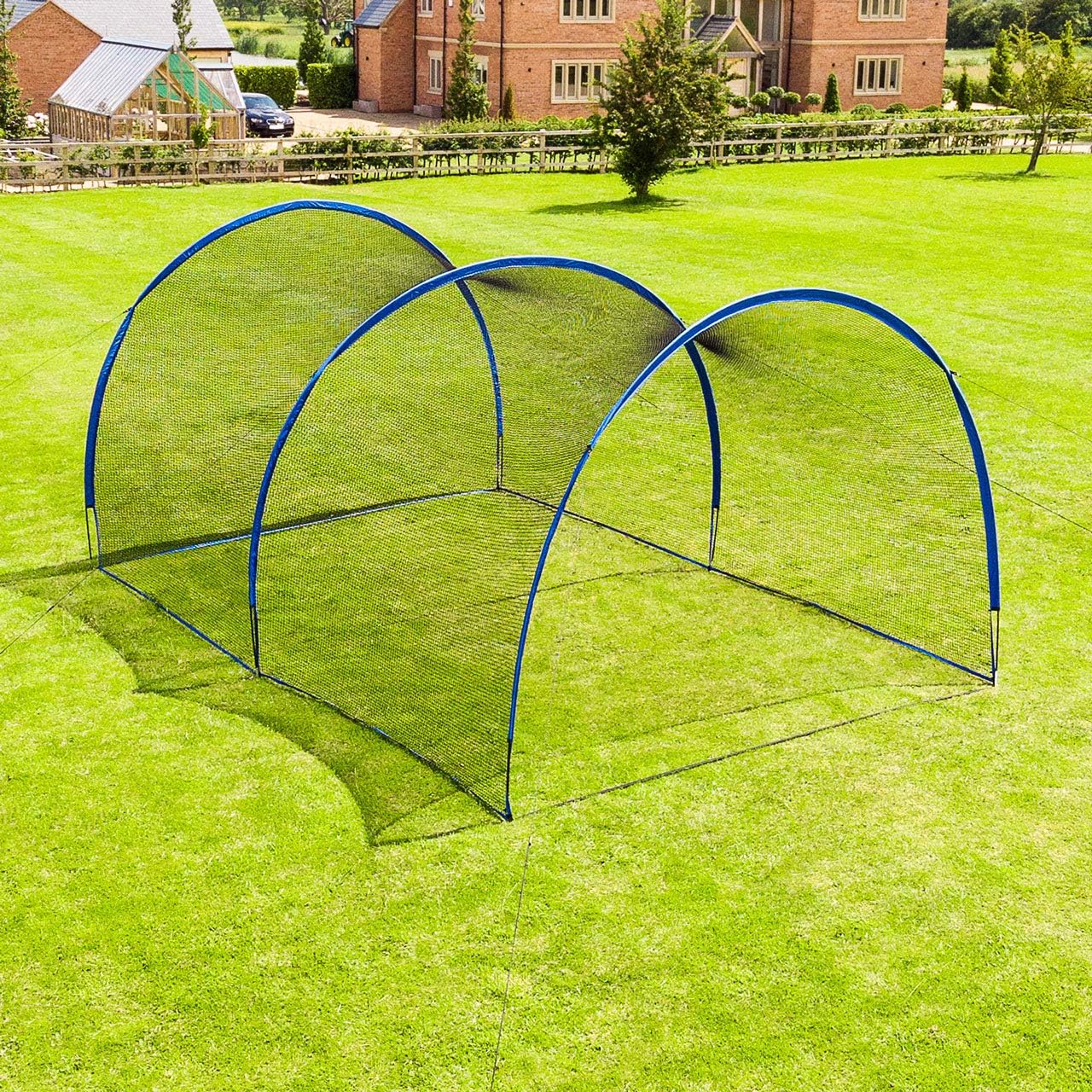 Fortress Pop-Up Baseball Batting Cage | Backyard Batting & Pitching Practice [20ft, 40ft, 60ft or 80ft Net Length] | Baseball Net for Hitting and Pitching