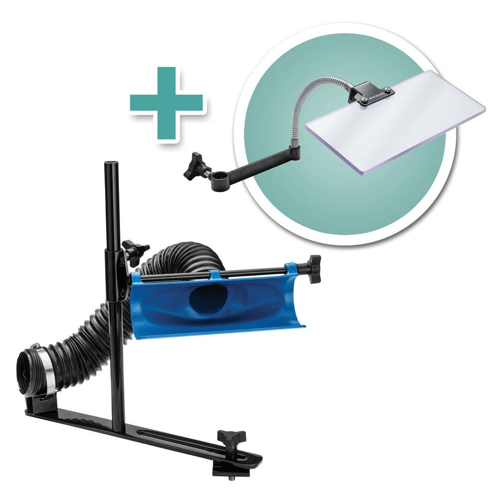 Dust Right Lathe Dust Collection System Plus Lathe Chip Deflector