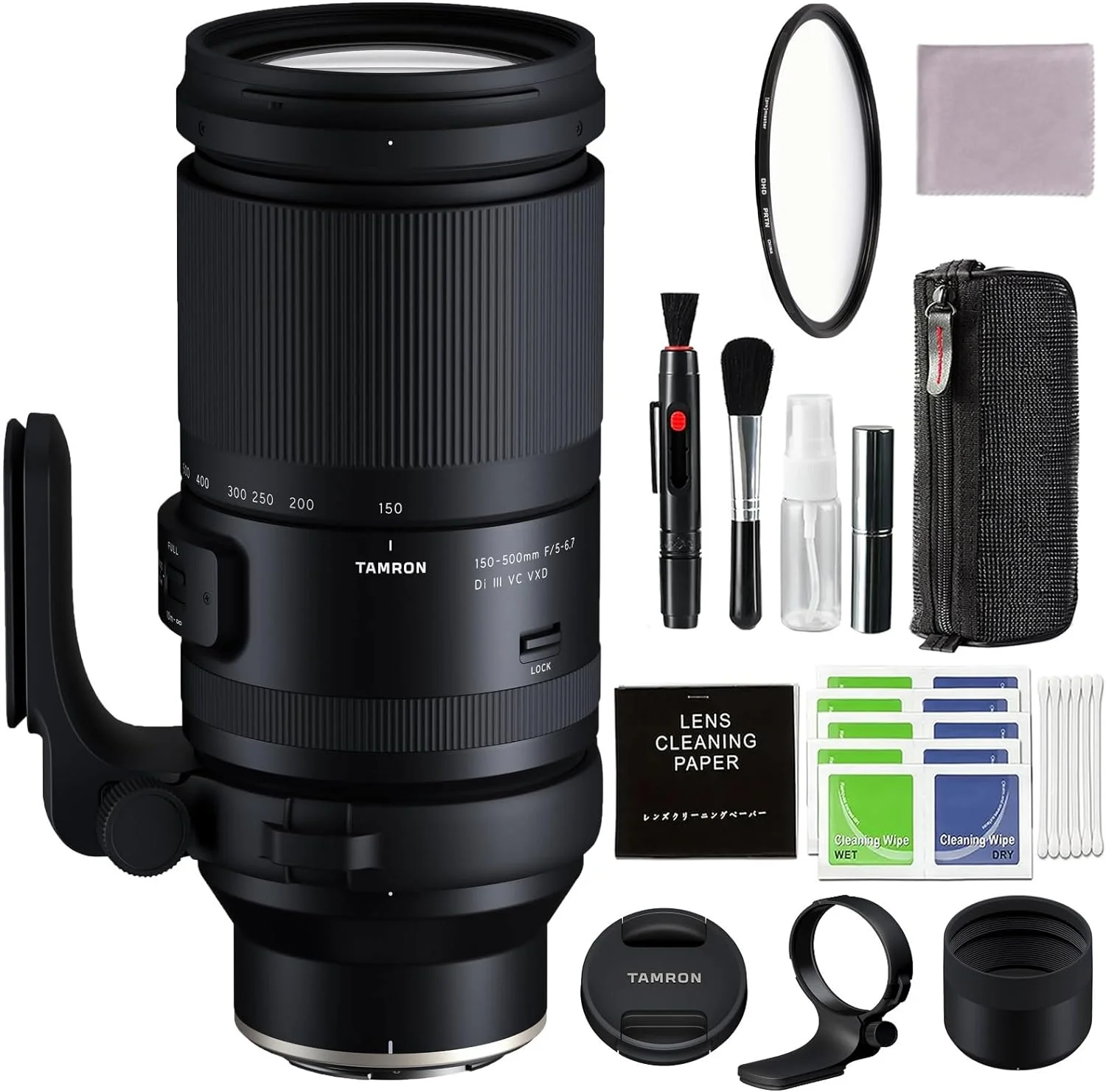 Tamron 150-500mm f/5-6.7 Di III VC VXD Lens for Nikon Z Mount with Pixel Advanced Accessories & Travel Bundle | AFA057Z-700 | Tamron 150-500mm for Nikon Z - Curated Treasures Market