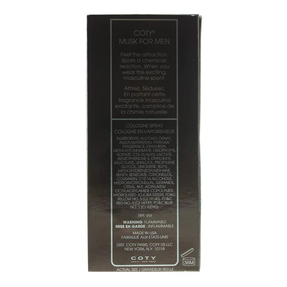 Coty Musk Cologne Spray For Men 1.50 oz