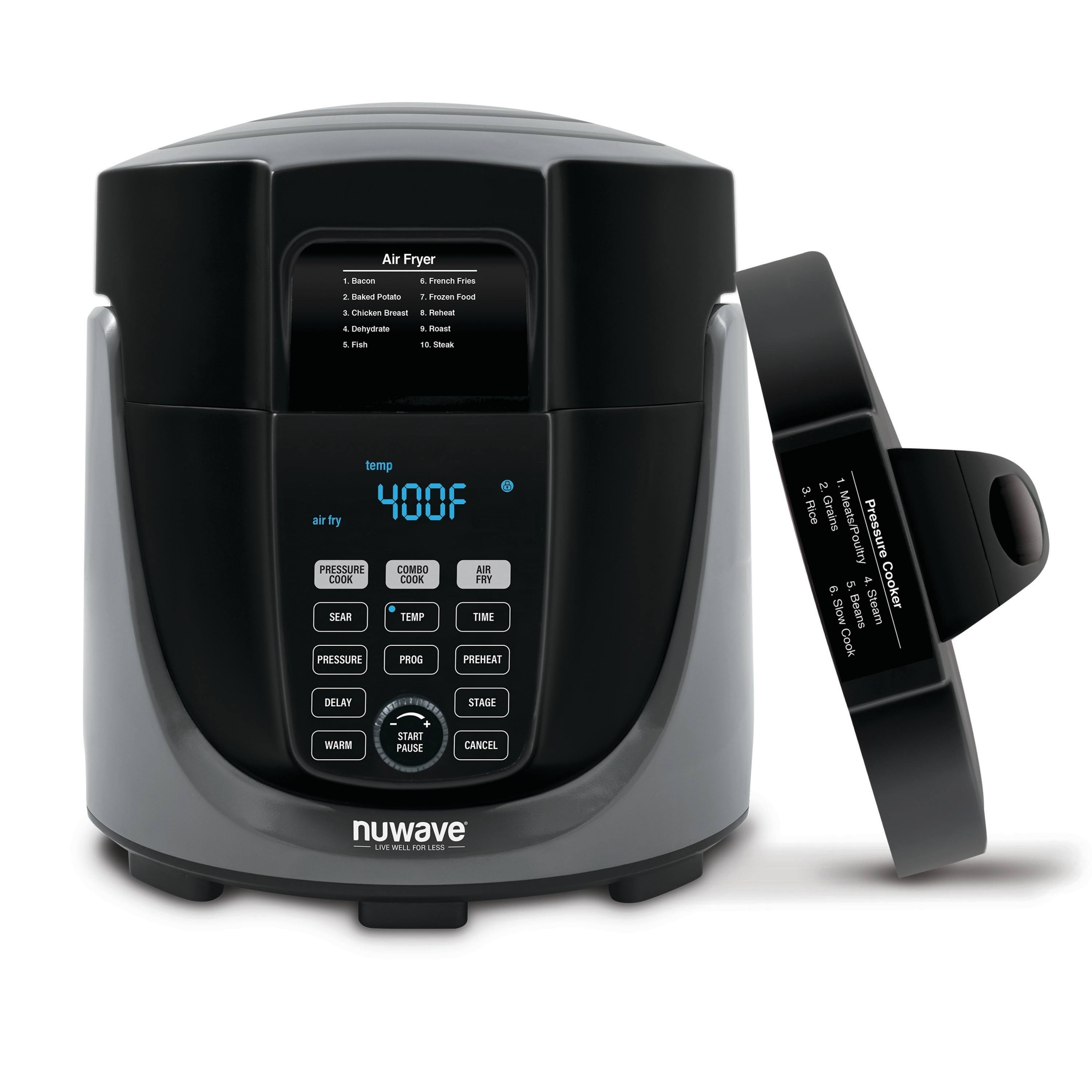 NuWave Duet Pressure Cooker / Air Fryer Combo, Multicolor, 6 qt