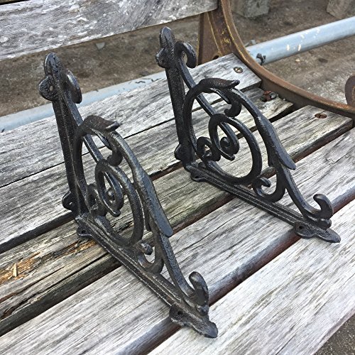 Antique Style Cast Iron Brackets Garden Braces Rustic Shelf Bracket Black