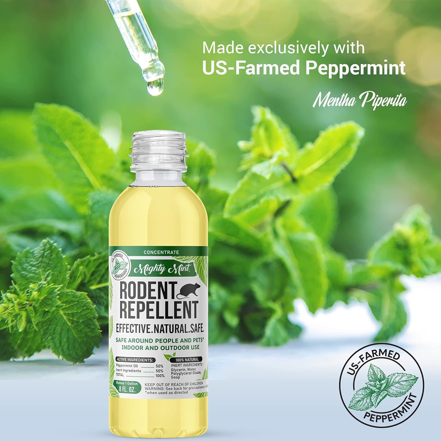 Peppermint Oil Rodent Repellent Spray and Concentrate - Makes 1 Gallon