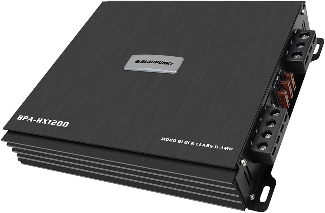BLAUPUNKT BPAHX1200 1-Channel Mono Block 1200 Watts Class-D Car Audio Amplifier Sound Speaker System