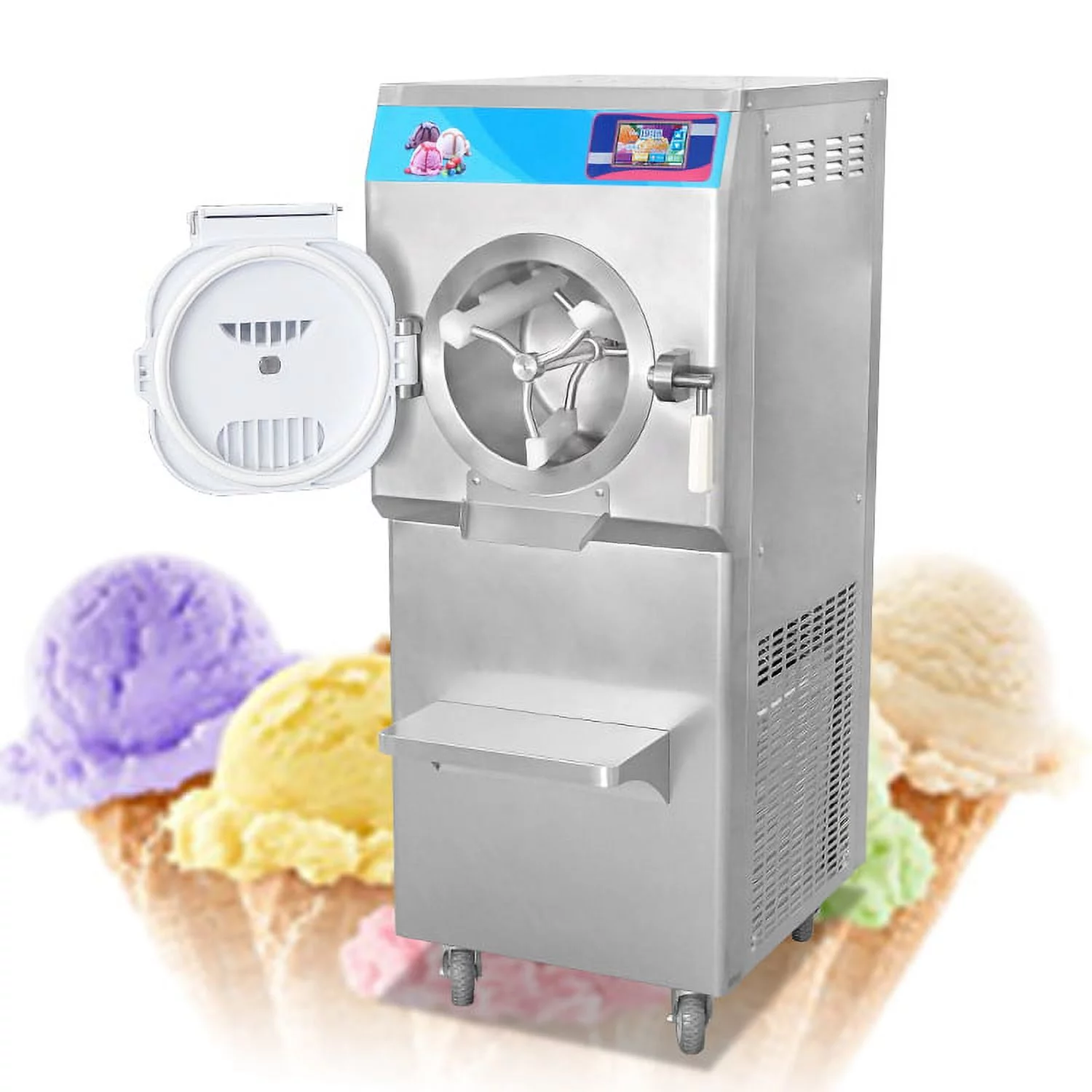 Kolice ETL Commercial Hard Ice Cream Machine, Batch Freezer,Italian Ice Water Machine-30-40L/H