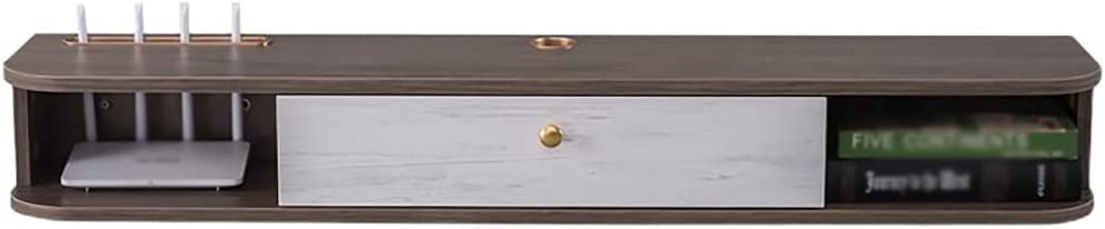 Wall Hanging Tv Cabinet,Floating Entertainment Unit Solid Wood, Wall-Mounted Tv Cabinet Simple Small Apartment Wall Cabinet Set-Top Box Rack/A/120Cm/120Cm a/a