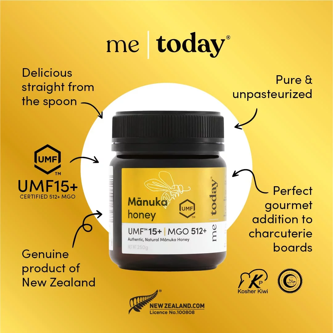 Me Today Manuka Honey - UMF 15+ MGO 512+ Authentic Raw (8.8oz) from New Zealand
