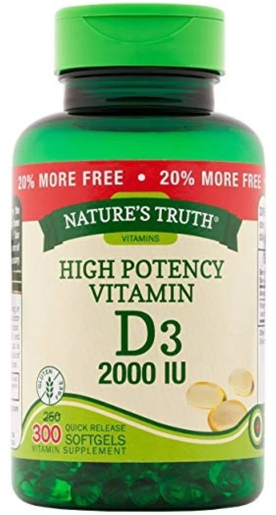 6 Pack - Nature's Truth High Potency Vitamin D3 2000 IU, 300 ea