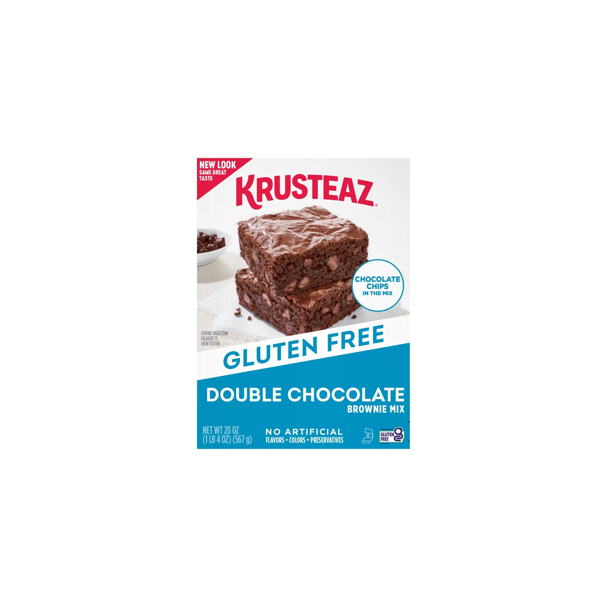 Krusteaz Gluten Free Double Chocolate Brownie Mix  Includes Chocolate Chips  20 Oz Box (Pack of 3)