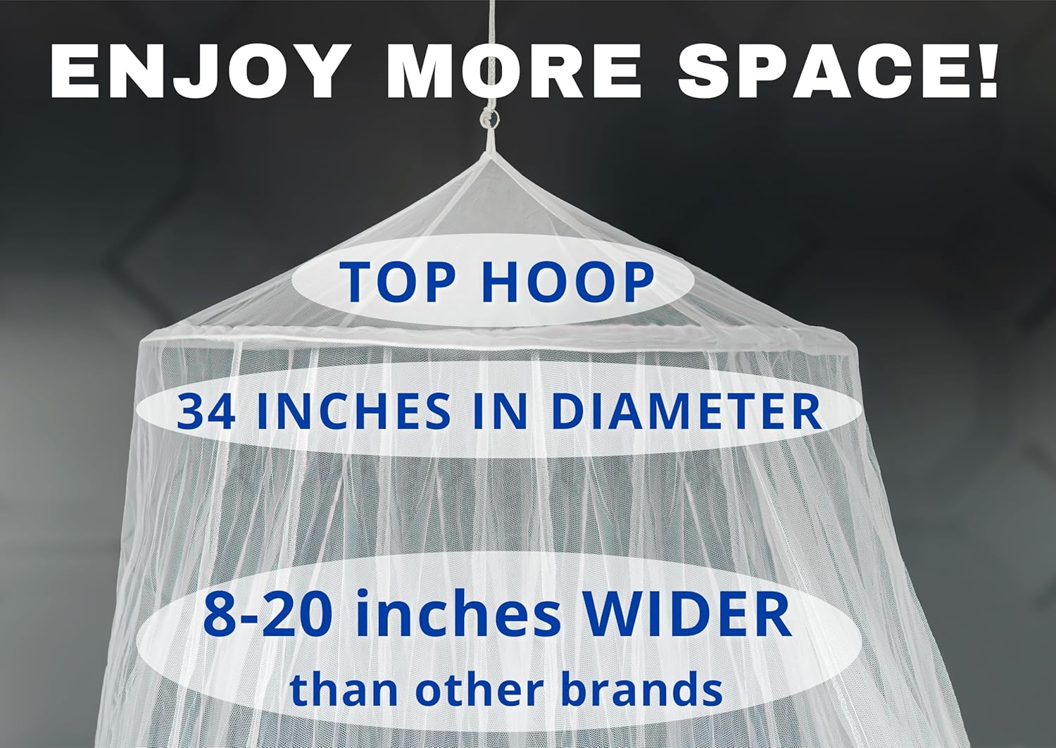 Mosquito Netting for Bed, Extra Large Mosquito Net, Bed Net Covers Single to California King Size Beds, Bug Net for Camping, Crib Canopy, Premium Quality for Indoor Outdoor Use and Travel