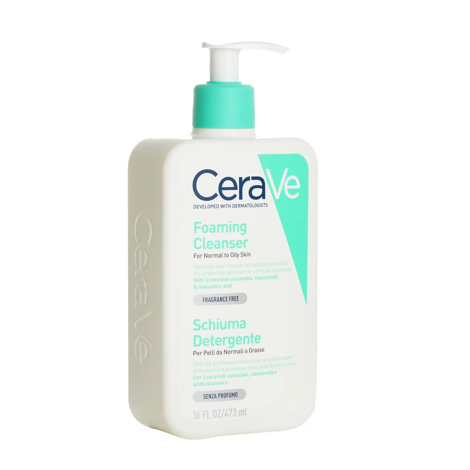 CeraVe Foaming Facial Cleanser for Normal to Oily Skin 473ml/16oz