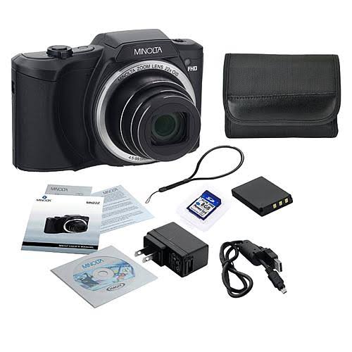Minolta Mn22z-bk 20.0-Megapixel 1080p Full HD Wi-Fi Mn22z Digital Camera with 22x Zoom (Black)