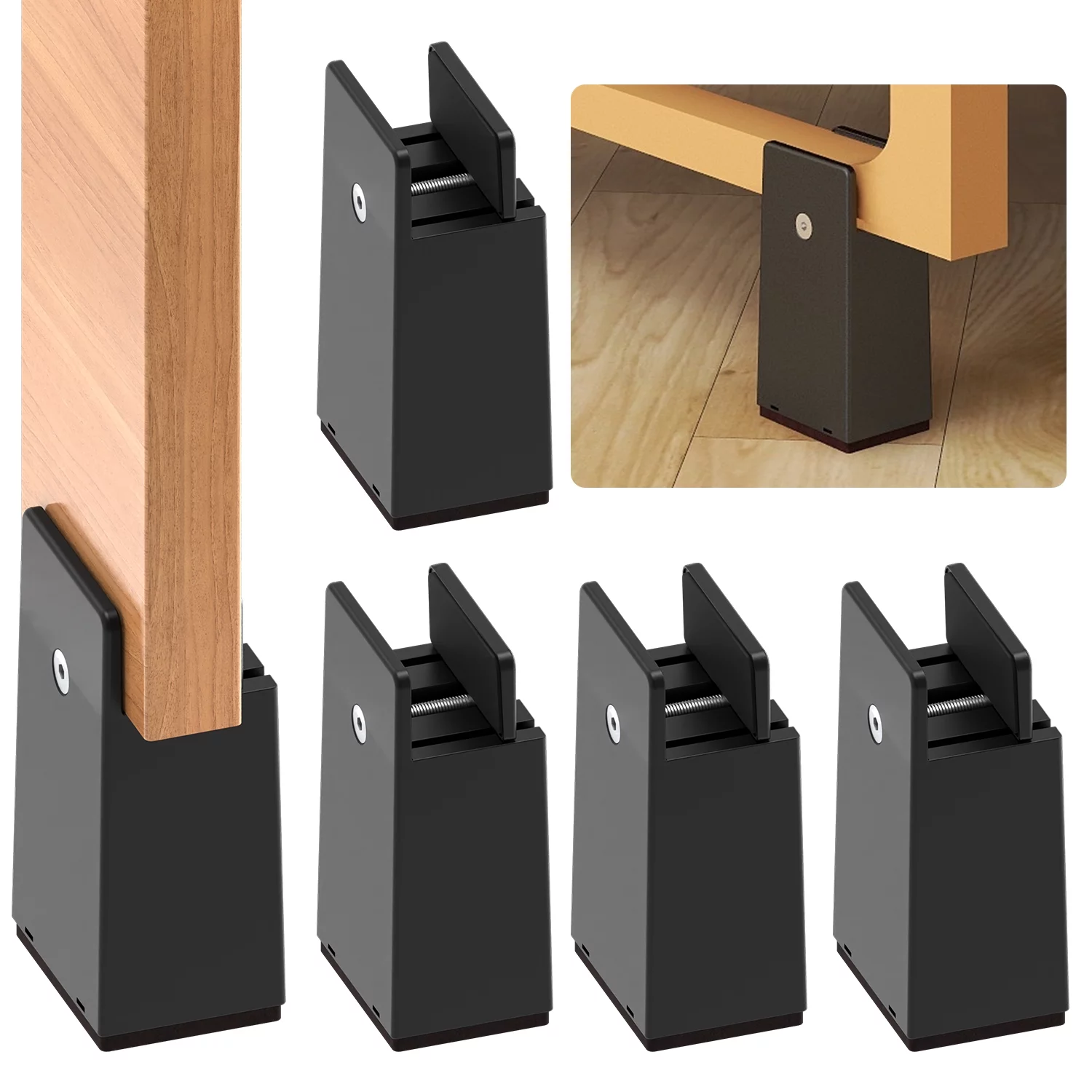 Ezprotekt Adjustable Bed Riser, Fits Foot Thickness of Bed from 0 to 1.5