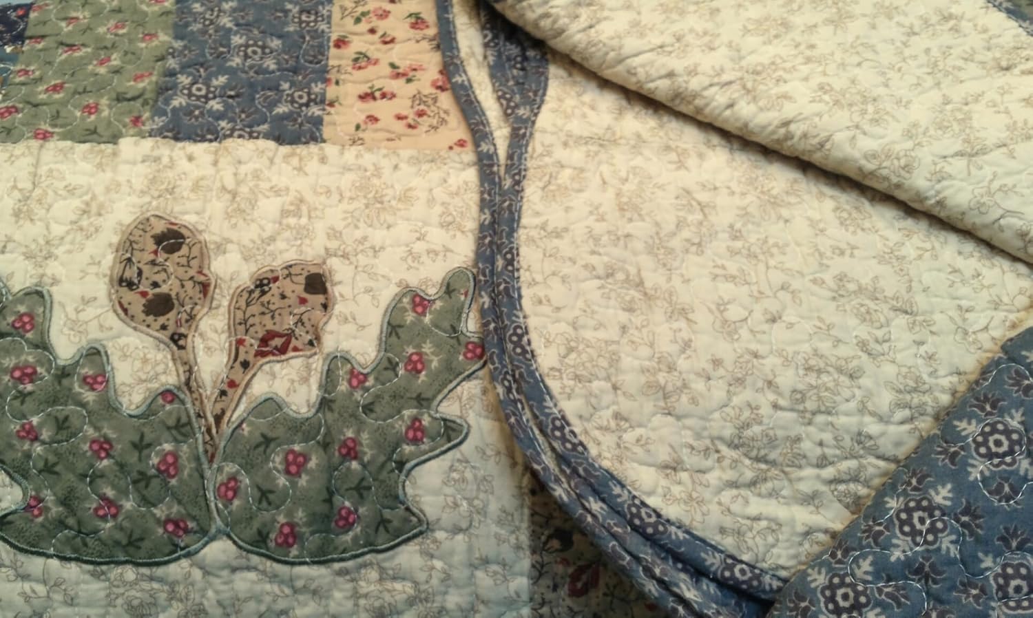 Mountain Highlands Bear Deer Lodge Cabin, All Cotton 3 Piece Queen Quilt Set