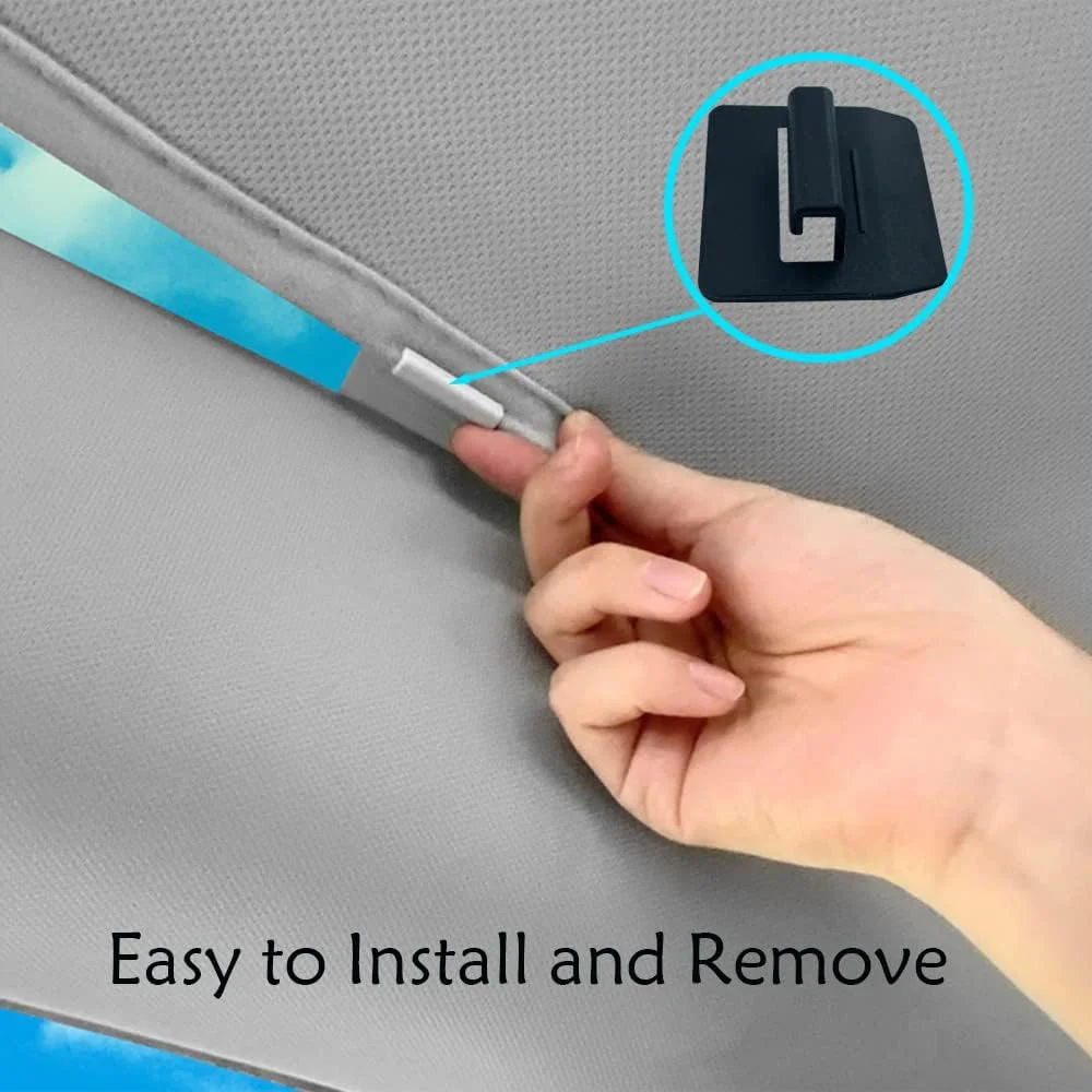 16 PCS Sunshade Clips Roof Shade Clips for Sunroof Compatible with Tesla Model 3 Model Y Roof Sun Shade Heat Shield Installation Accessories(White, Model Y)