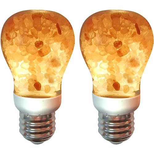 Himalayan Glow LED Light Bulb, Patent Design 60-Watt Equivalent, Warm Amber Glow, Salt Bulb Light, 4 Count