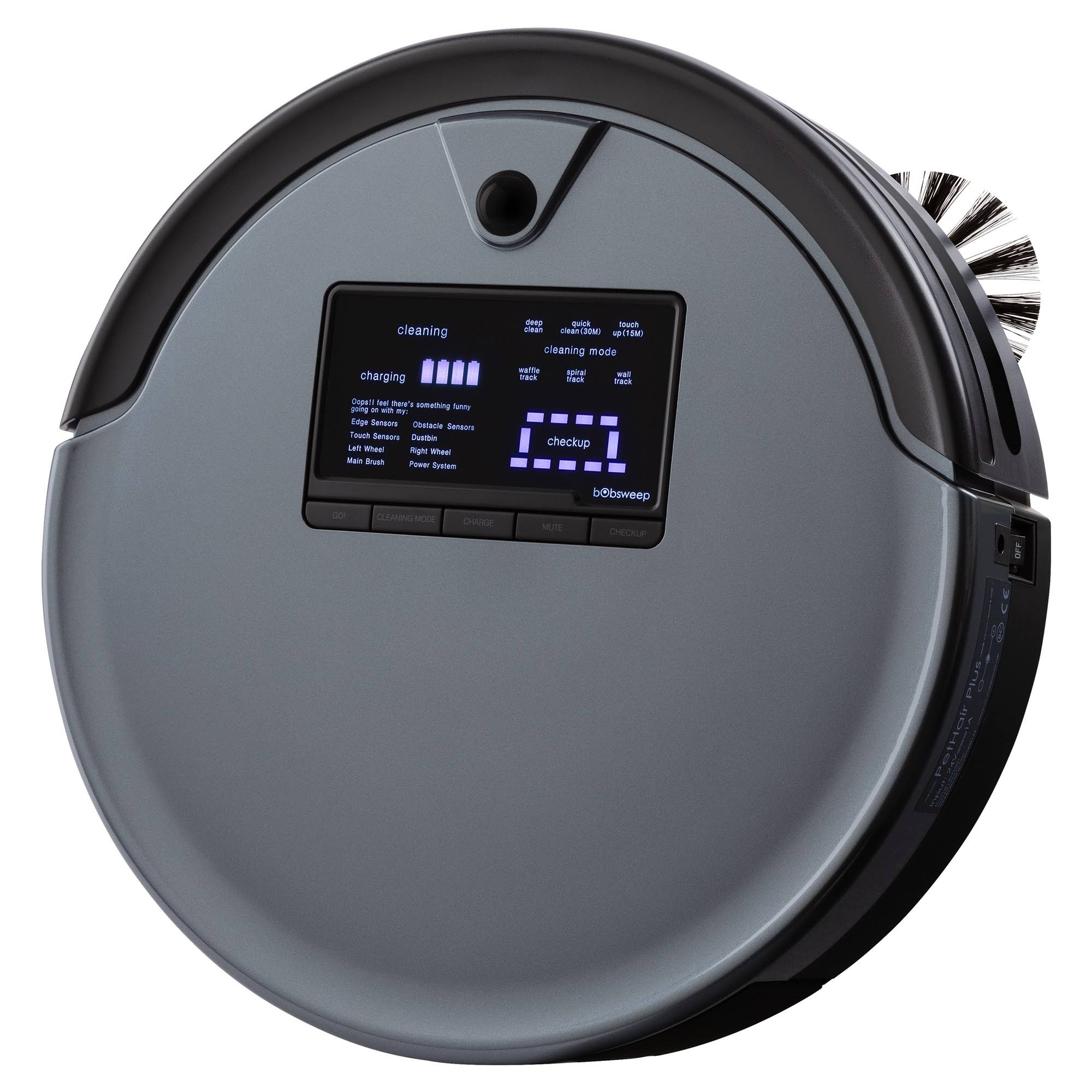 bObsweep Bob PetHair Plus Wet/Dry Robotic Vacuum - Charcoal
