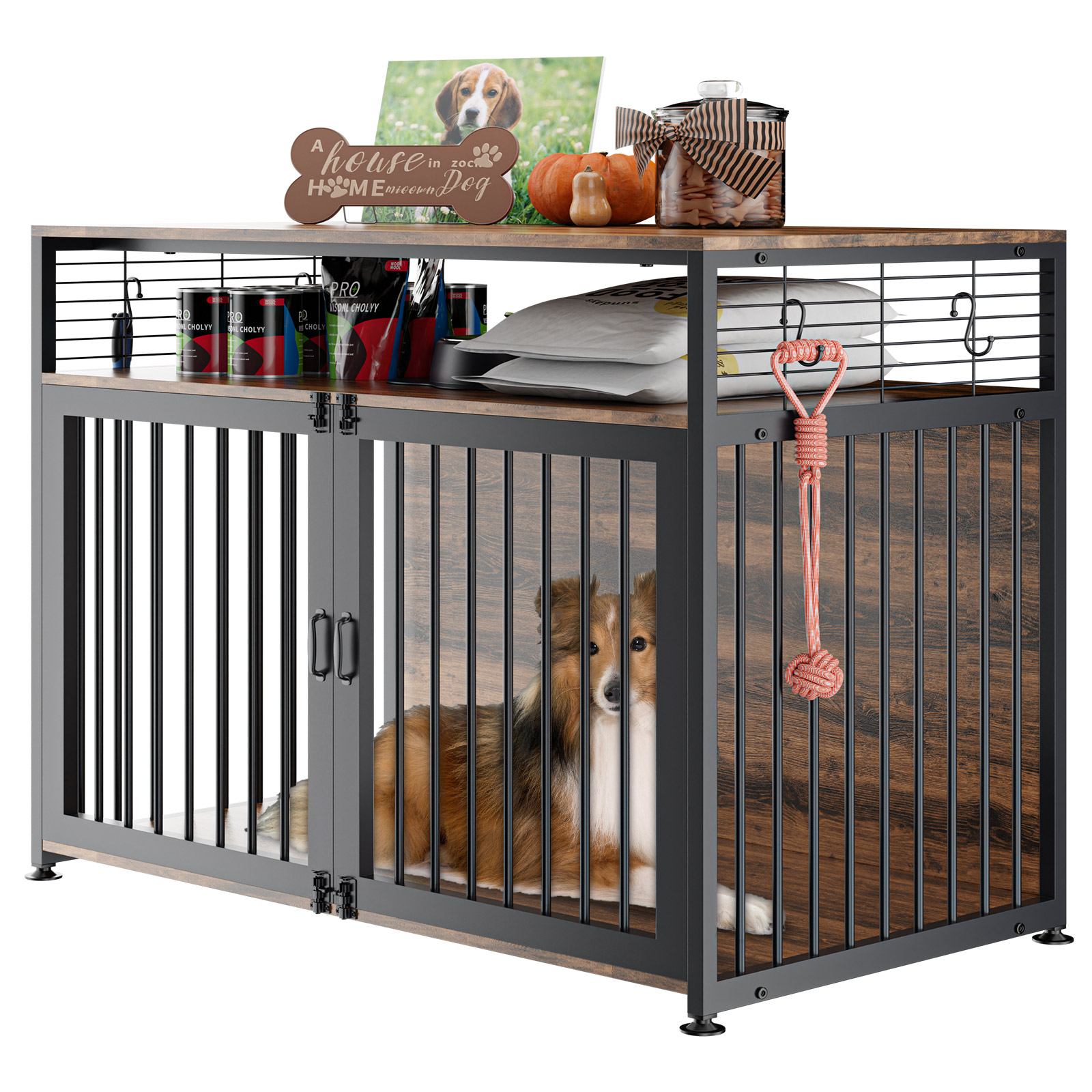 MOPHOTO Easy to Assemble Dog Crate Furniture, 41
