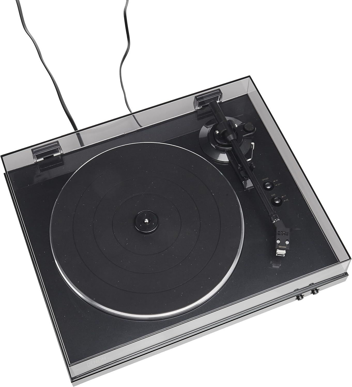 Denon DP-300F Fully Automatic Analog Turntable with Built-in Phono Equalizer | Unique Tonearm Design | Hologram Vibration Analysis | Slim Design