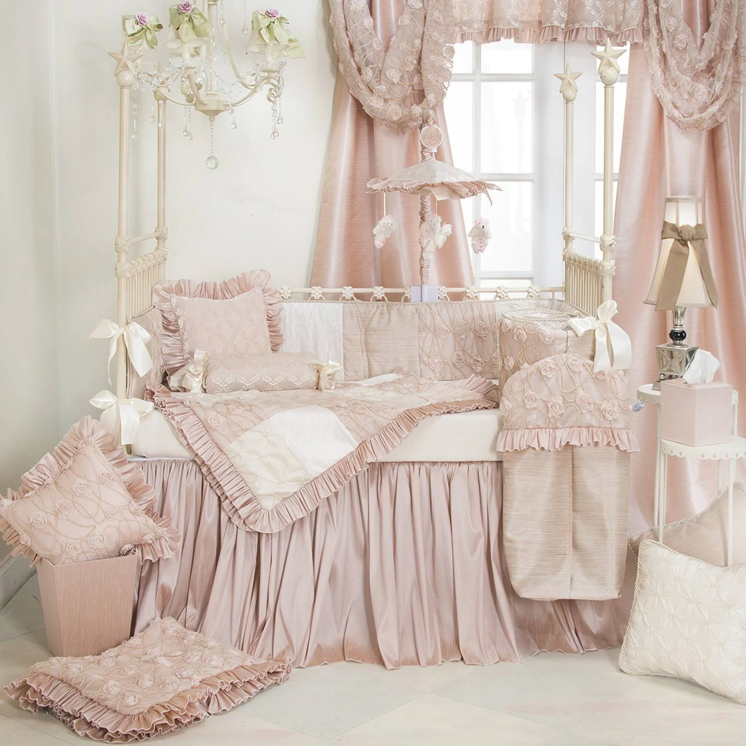 Glenna Jean Paris 4 Piece Baby Crib Bedding Set with Bumper