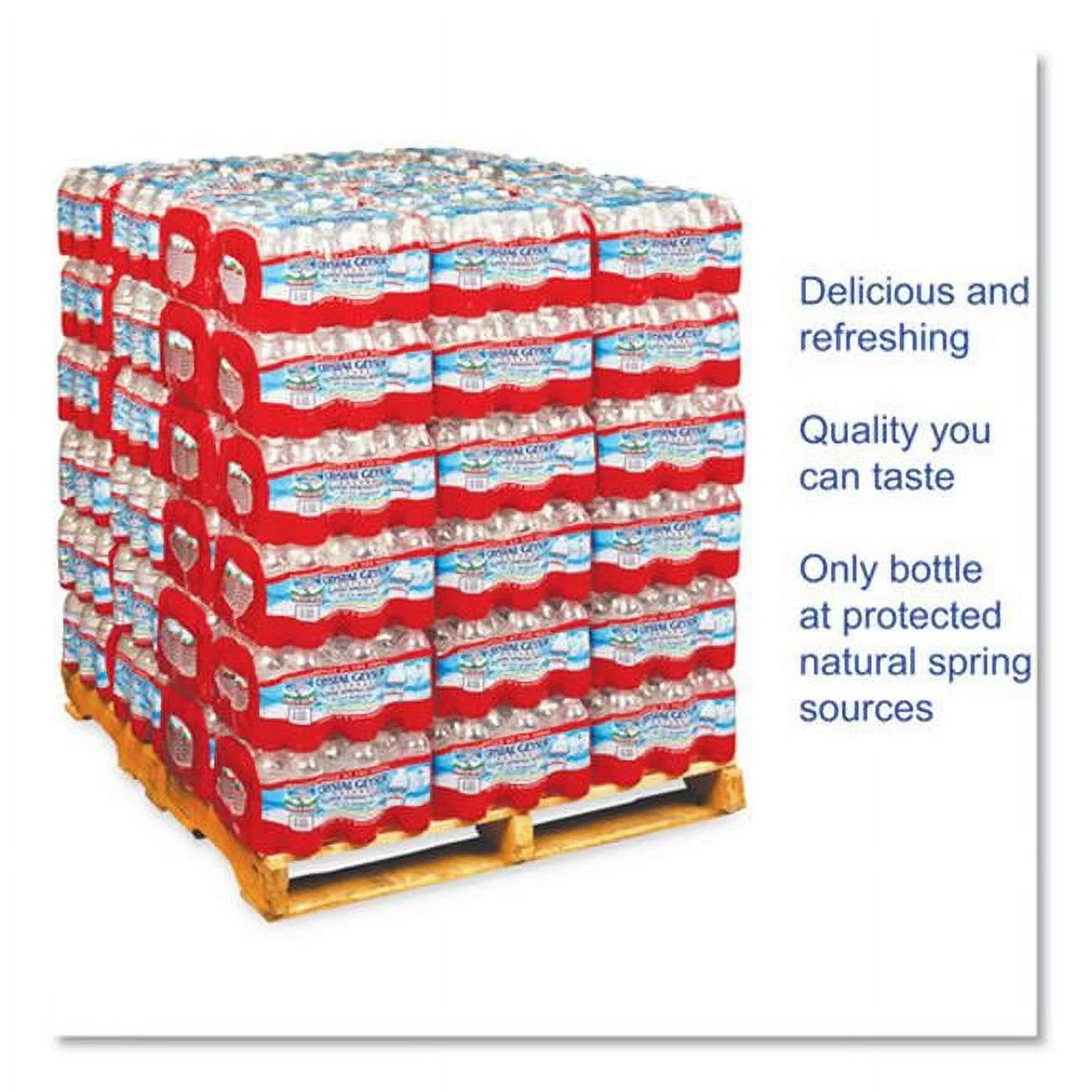 Crystal Geyser Natural Alpine Spring Water, 16.9 Oz Bottle, 24/Case, 84 Cases/Pallet