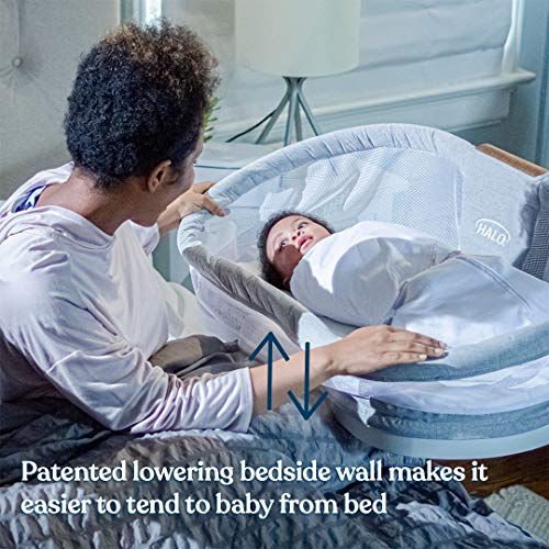 HALO BassiNest Swivel Sleeper 3.0, Baby Bassinet, Grey