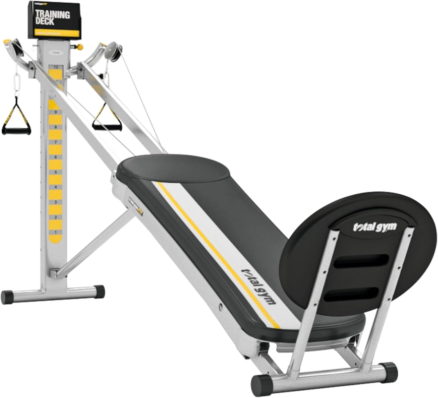 Total Gym FIT Full Body Training Folding Home Gym Machine, 12 Resistance Levels, 85 Exercises, w/ AbCrunch Accessory, Training Deck, and Squat Stand