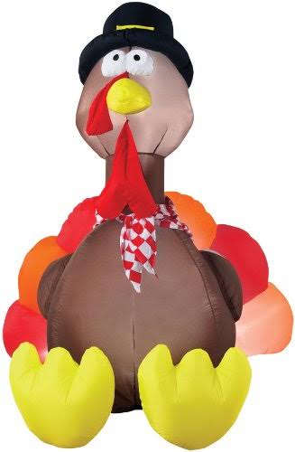 Airblown Turkey with Lights 6 ft Inflatable Thanksgiving Halloween Prop dcor - SS25663G
