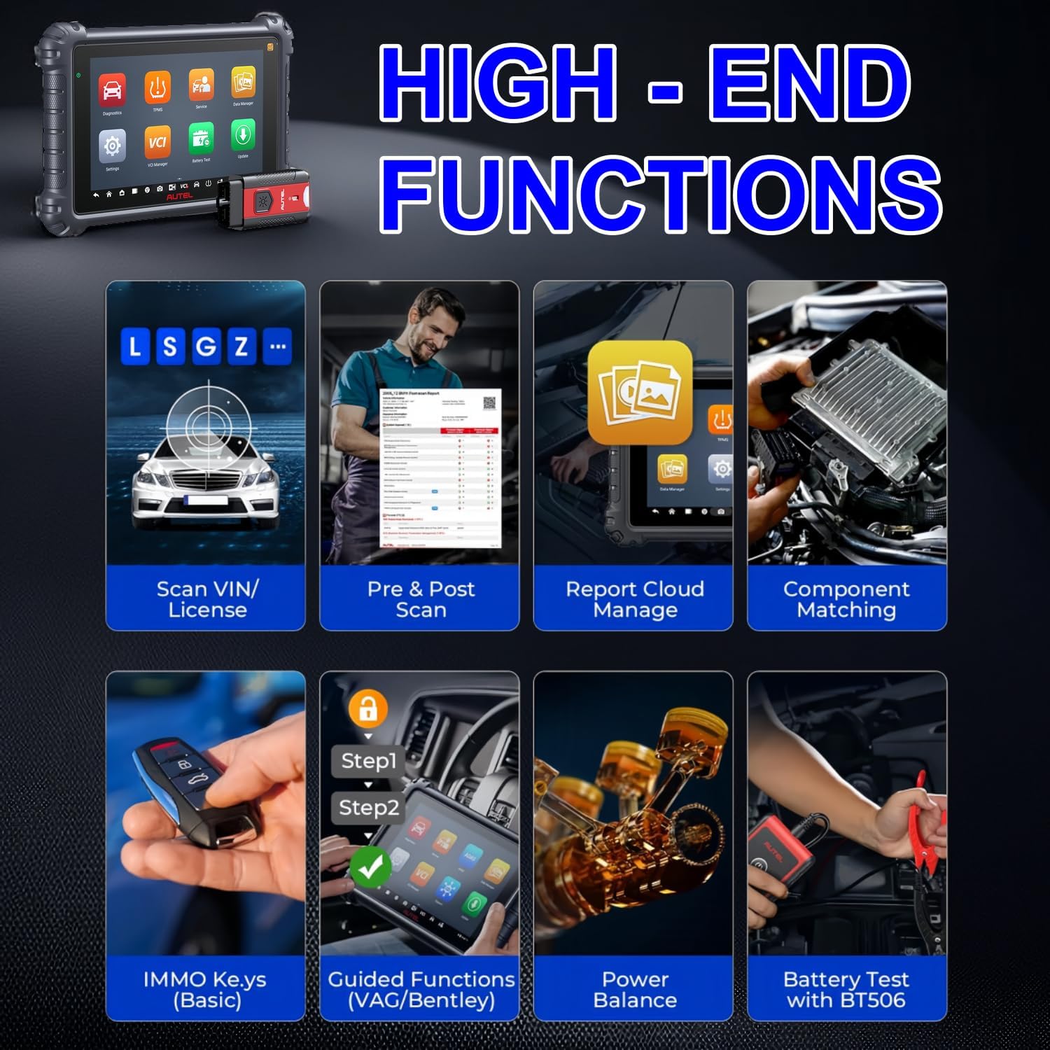 Autel Scanner MaxiSys MS906 Pro-TS 2024 Top TPMS Programming Tool, Up of MS906 Pro MS906TS MS906BT MK908 MK900 MX900, All System Diagnostic/ECU Coding/ 36+ Service/Bidirectional Control/CANFD&DOIP