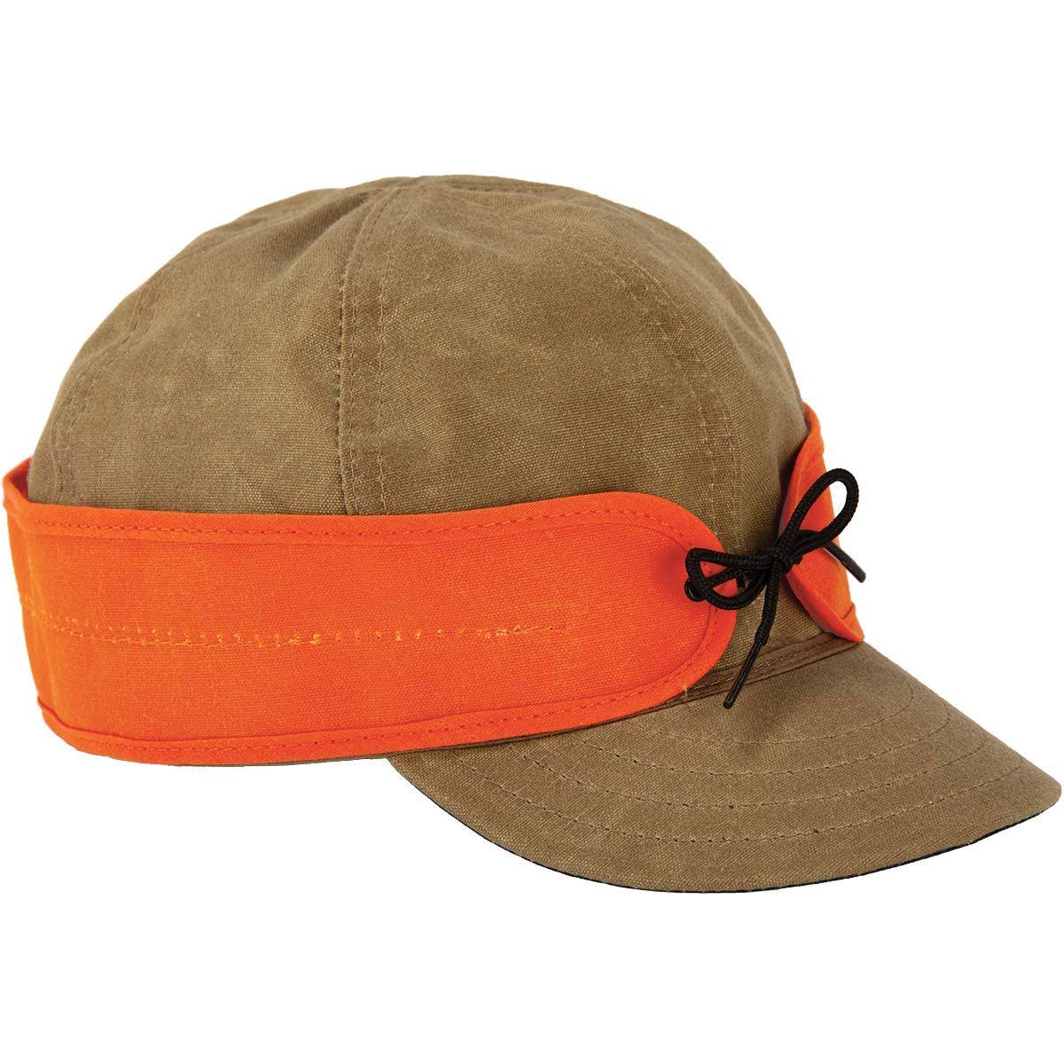 Stormy Kromer Waxed Cotton Cap - Sand/Blaze Orange - 7 3/8