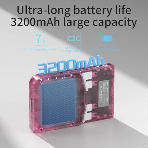 G350 Retro Game Console,Linux System RK3326 G350 Handheld Game Console Built-in 64G TF Card 4371 Games,3.5-inch IPS Screen, WiFi, Bluetooth 4.2, HDMI Output, 3200mAh Battery