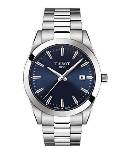Tissot Mens Gentleman Stainless Steel Dress Watch Grey