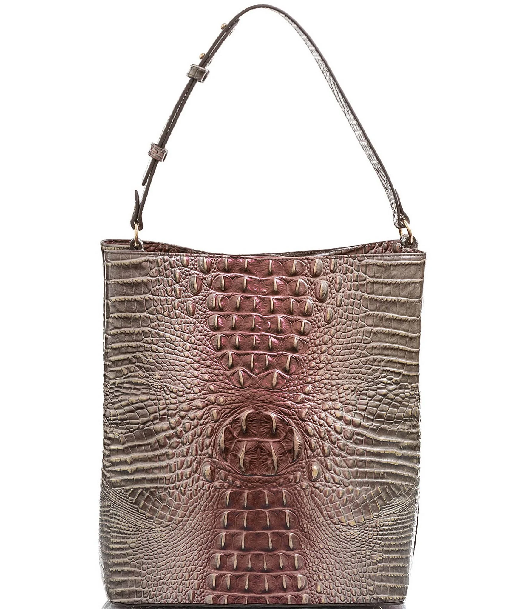 Brahmin Melbourne Collection Large Amelia Bucket Bag - Garnet