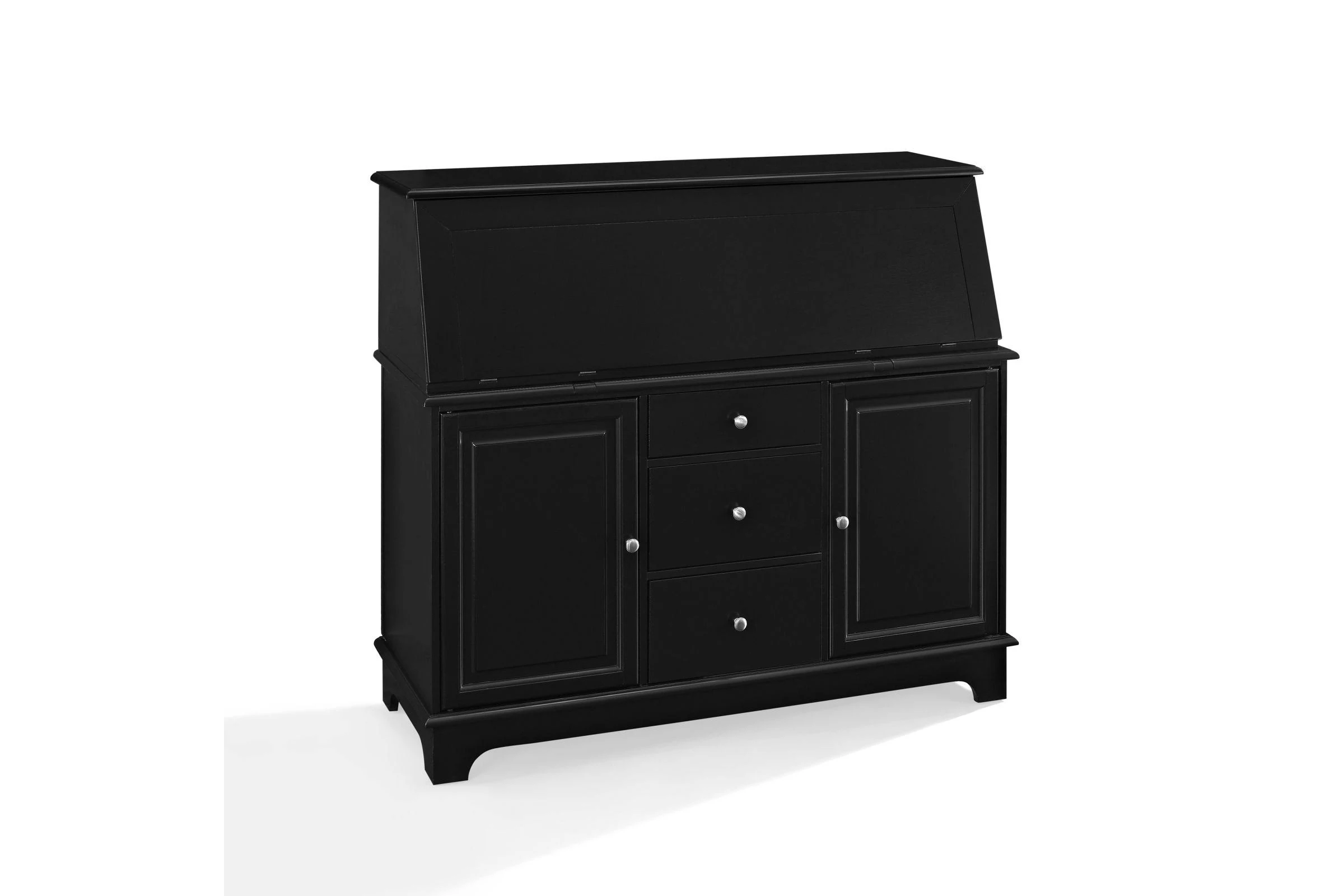 Crosley Furniture KF65001BK Sullivan Secretary Desk, Black