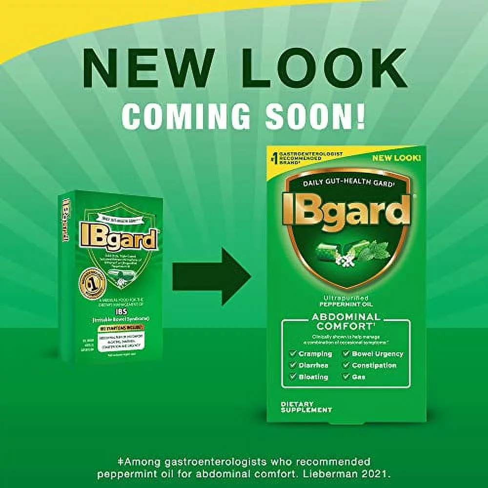 IBgard Daily Gut Health Support Dietary Supplement, 144 Capsules (Packaging May Vary)