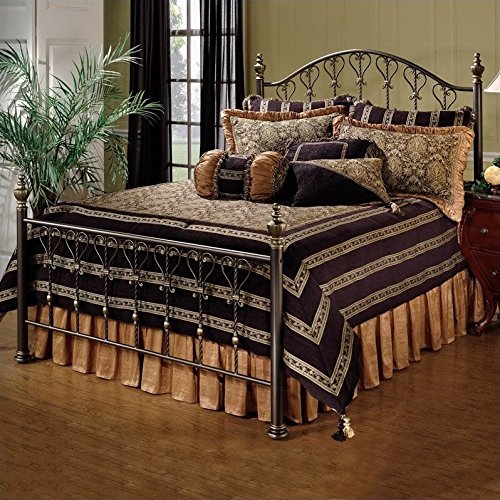 Hillsdale Furniture Huntley Bed Set with with Rails, Queen, Bronze