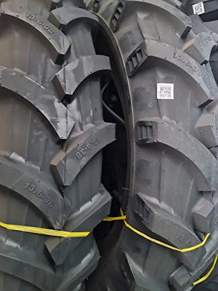 (2 TIRES - 2 TUBES) 13.6-38 13.6X38 ROAD CREW R1 TRACTOR TIRES 12 PLY