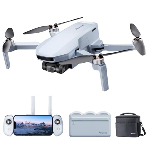 Potensic ATOM SE GPS Drone with 4K EIS Camera, Under 249g, 62 Mins Flight, 4KM FPV Transmission, Brushless Motor, Max Speed 16m/s, Auto Return, Lightweight and Foldable Drone for Adults Beginner