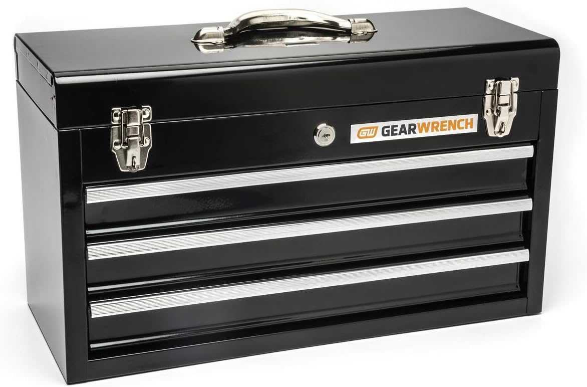 GEARWRENCH 20inch 3 Drawer Steel Tool Box, Black - 83151