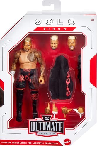 Mattel WWE Ultimate Edition Action Figure & Accessories, 6-inch Bray Wyatt Collectible Set, Swappable Heads & Hands, 30 Articulation Points