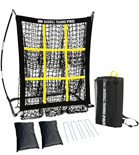 Pitching Target Net Pitching Net with Strike Zone Baseball Softball Training Equipment for Youth and Adults |Portable Quick Assembly Design |Carry Bag