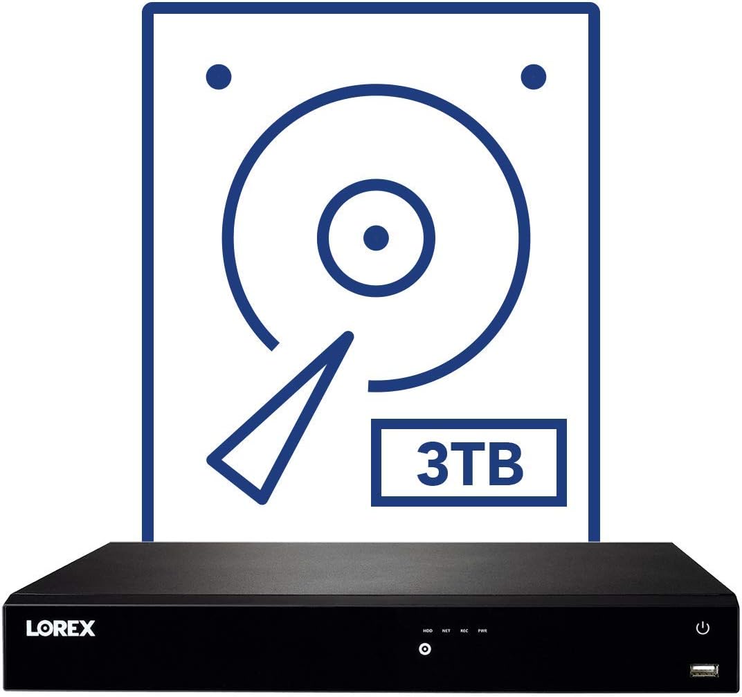 Lorex 4K Security Camera System, Fusion 16-Channel 3TB NVR with 8 Indoor/Outdoor Wired IP POE Metal Smart Deterrence Cameras, Motion Detection