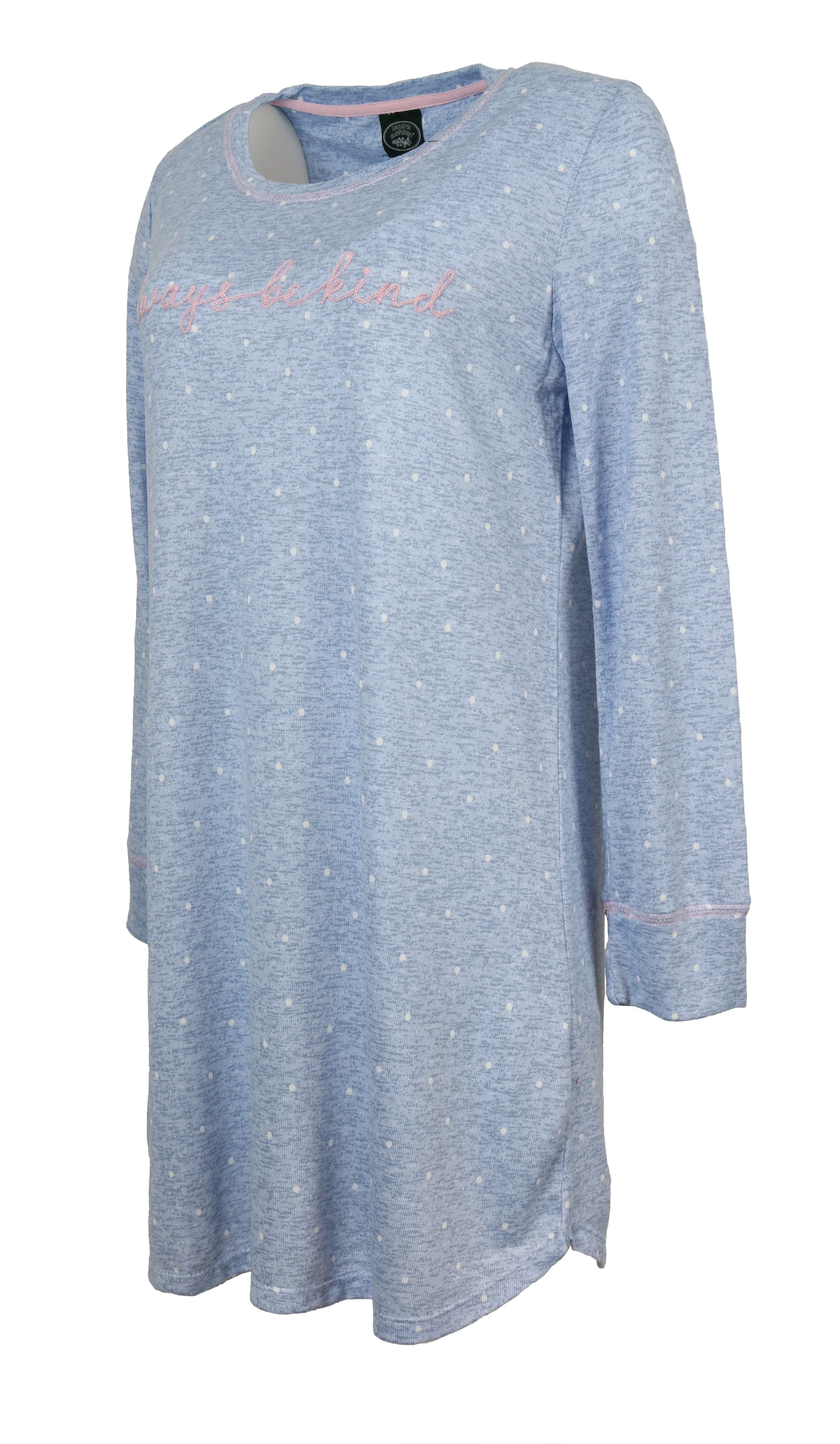 Laura Ashley Women's Long Sleeve Night Gown Sleep Dress - Always Be Kind - X-Large