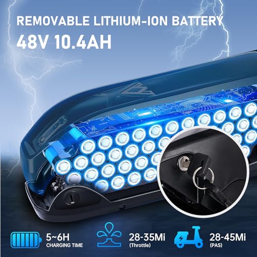 Electric Tricycle for Adults Foldable, 350W(Peak 500W) Folding Electric Trike, 3 Wheel Bikes for Adults with 480Wh Removable Battery, Trike Ebike with 2 Seats and Large Basket for Seniors Women