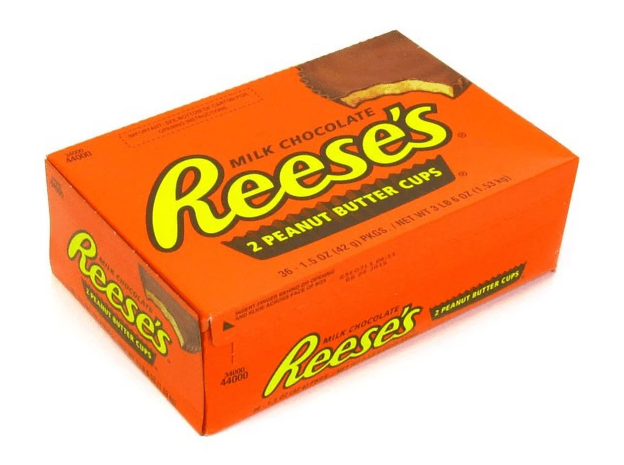 REESE'S Peanut Butter Cup, Milk Chocolate Covered Peanut Butter Cup Candy, 1.5 Ounce Package (Pack of 36)