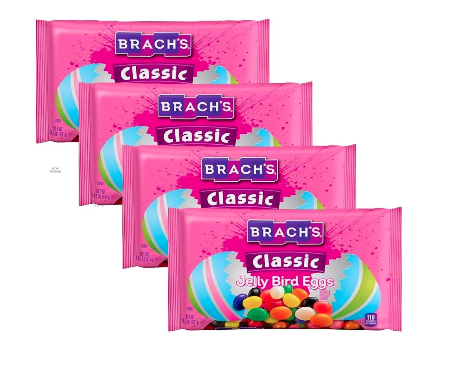 Brachs Classic Jelly Bird Eggs Easter Candy - Pack of 4 Bags - 7 oz Per Bag - Total of Bulk Brachs Classic Jelly Beans
