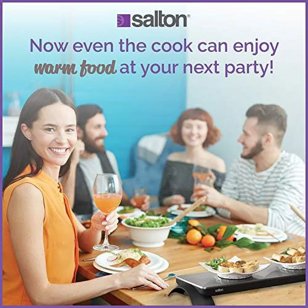 Cordless Warming Tray By | Medium Electric Hot Plate | Cooking, Serving & Warming Tray | 23-3/4” X 7-3/4” Hot Plate