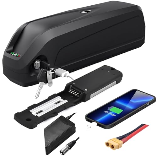 48V Ebike Battery 48V 8Ah 10Ah 13Ah 15Ah 17.5Ah Electric Bike Battery for 350-850W Motor Kit 48V E-Bike Battery with Led Indicator Light/USB Port/Safe Lock/Fast 2A Charger,48v17.5ah