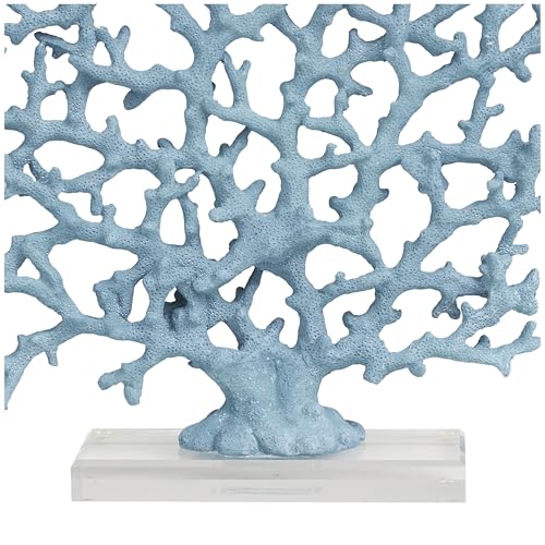 Deco 79 Aluminum Metal Coral Decorative Sculpture Home Decor Statue, Accent Figurine 19